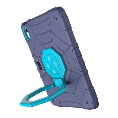 For iPad Air 11 2025 / 2024 Spider Turntable Handle Stress Relief Tablet Case(Navy Blue Blue) by buy2fix