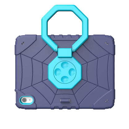 For iPad Air 11 2025 / 2024 Spider Turntable Handle Stress Relief Tablet Case(Navy Blue Blue) by buy2fix