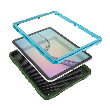 For iPad Air 11 2025 / 2024 Spider Turntable Handle Stress Relief Tablet Case(Army Green Blue) by buy2fix