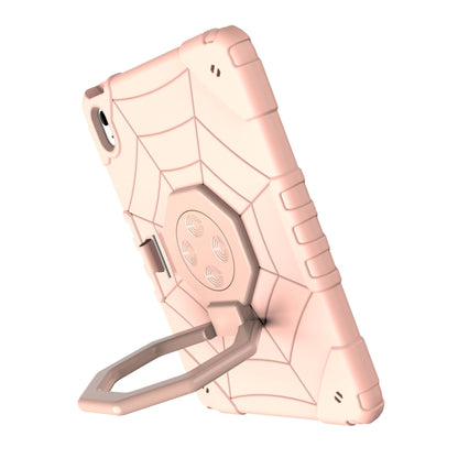 For iPad Air 11 2025 / 2024 Spider Turntable Handle Stress Relief Tablet Case(Rose Gold) by buy2fix