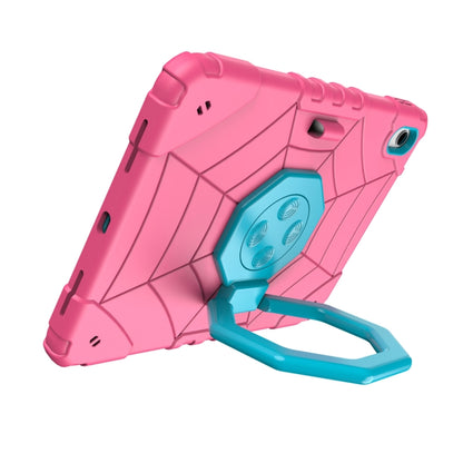 For iPad Air 11 2025 / 2024 Spider Turntable Handle Stress Relief Tablet Case(Rose Red Blue) by buy2fix