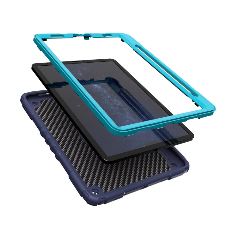 For iPad Pro 11 2022 / 2021 / 2020 Spider Turntable Handle Stress Relief Tablet Case(Navy Blue Blue) - iPad Pro 11 (2022/2021) Cases by buy2fix | Online Shopping UK | buy2fix