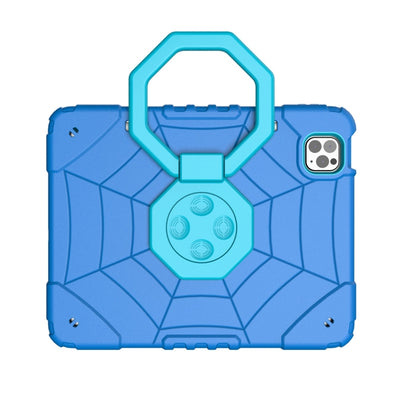 For iPad Pro 11 2022 / 2021 / 2020 Spider Turntable Handle Stress Relief Tablet Case(Blue) - iPad Pro 11 (2022/2021) Cases by buy2fix | Online Shopping UK | buy2fix