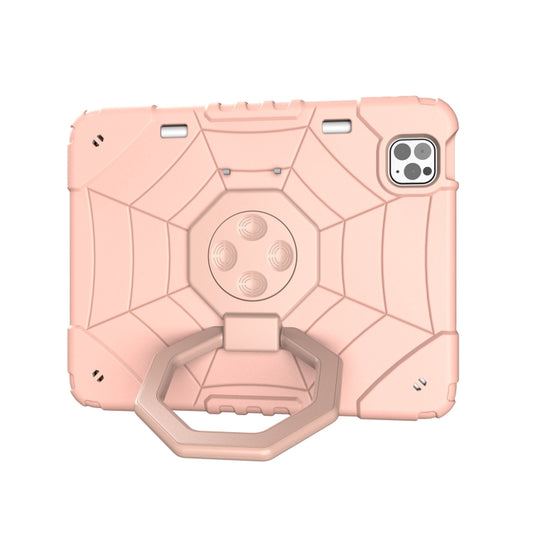 For iPad Pro 11 2022 / 2021 / 2020 Spider Turntable Handle Stress Relief Tablet Case(Rose Gold) - iPad Pro 11 (2022/2021) Cases by buy2fix | Online Shopping UK | buy2fix