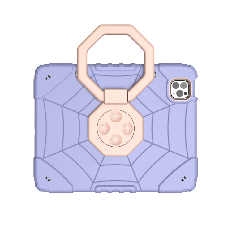 For iPad Pro 11 2022 / 2021 / 2020 Spider Turntable Handle Stress Relief Tablet Case(Purple Gold) - iPad Pro 11 (2022/2021) Cases by buy2fix | Online Shopping UK | buy2fix