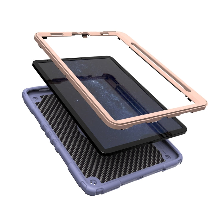 For iPad Pro 11 2022 / 2021 / 2020 Spider Turntable Handle Stress Relief Tablet Case(Purple Gold) - iPad Pro 11 (2022/2021) Cases by buy2fix | Online Shopping UK | buy2fix