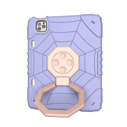 For iPad Pro 11 2022 / 2021 / 2020 Spider Turntable Handle Stress Relief Tablet Case(Purple Gold) - iPad Pro 11 (2022/2021) Cases by buy2fix | Online Shopping UK | buy2fix