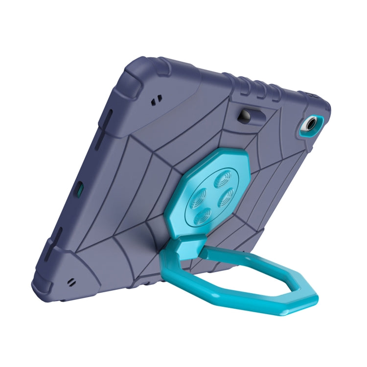 For iPad 2025 / 2022 Spider Turntable Handle Stress Relief Tablet Case(Navy Blue Blue) - iPad 2025 / 2022 Cases by buy2fix | Online Shopping UK | buy2fix