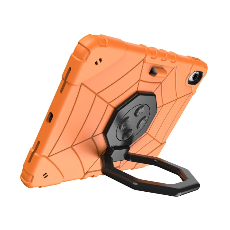 For iPad 2025 / 2022 Spider Turntable Handle Stress Relief Tablet Case(Orange Black) - iPad 2025 / 2022 Cases by buy2fix | Online Shopping UK | buy2fix