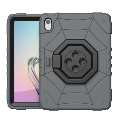 For iPad 2025 / 2022 Spider Turntable Handle Stress Relief Tablet Case(Grey Black) - iPad 2025 / 2022 Cases by buy2fix | Online Shopping UK | buy2fix