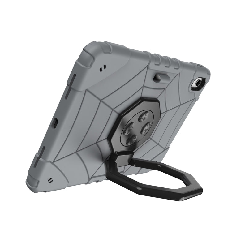 For iPad 2025 / 2022 Spider Turntable Handle Stress Relief Tablet Case(Grey Black) - iPad 2025 / 2022 Cases by buy2fix | Online Shopping UK | buy2fix