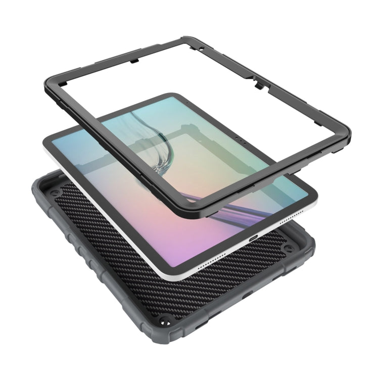 For iPad 2025 / 2022 Spider Turntable Handle Stress Relief Tablet Case(Grey Black) - iPad 2025 / 2022 Cases by buy2fix | Online Shopping UK | buy2fix