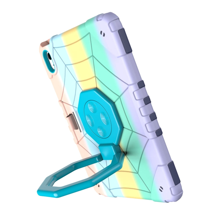 For iPad 2025 / 2022 Spider Turntable Handle Stress Relief Tablet Case(Gradient Color Blue) - iPad 2025 / 2022 Cases by buy2fix | Online Shopping UK | buy2fix