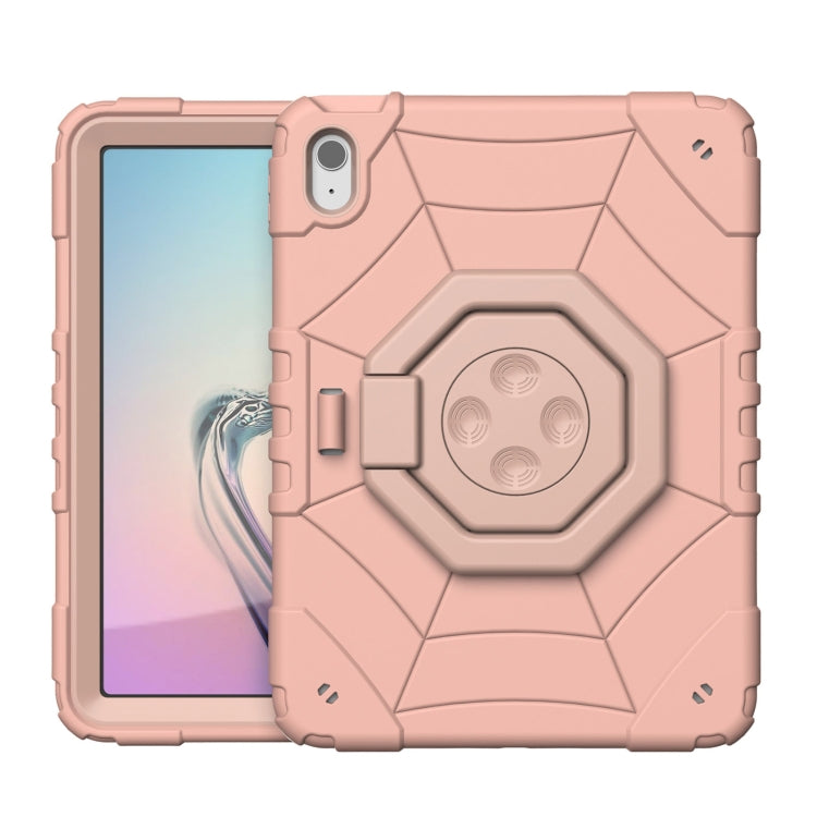 For iPad 2025 / 2022 Spider Turntable Handle Stress Relief Tablet Case(Rose Gold) - iPad 2025 / 2022 Cases by buy2fix | Online Shopping UK | buy2fix