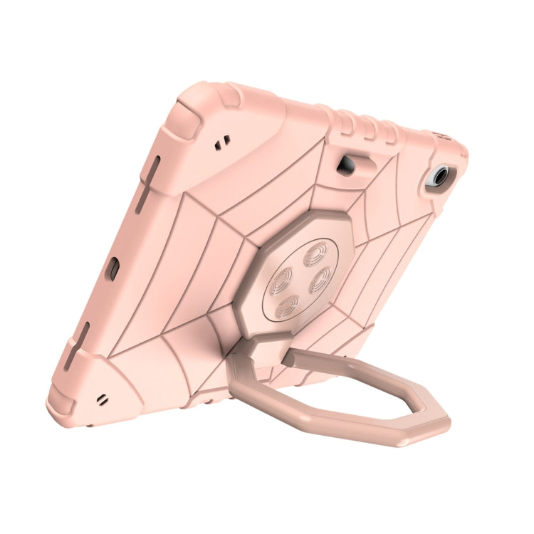 For iPad 2025 / 2022 Spider Turntable Handle Stress Relief Tablet Case(Rose Gold) - iPad 2025 / 2022 Cases by buy2fix | Online Shopping UK | buy2fix