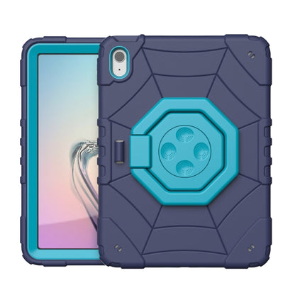 For iPad Air 2022 / 2020 10.9 Spider Turntable Handle Stress Relief Tablet Case(Navy Blue Blue) - iPad Air (2022) / (2020) 10.9 Cases by buy2fix | Online Shopping UK | buy2fix