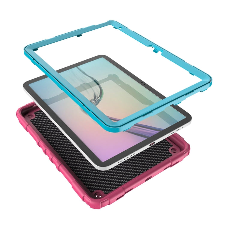 For iPad Air 2022 / 2020 10.9 Spider Turntable Handle Stress Relief Tablet Case(Rose Red Blue) - iPad Air (2022) / (2020) 10.9 Cases by buy2fix | Online Shopping UK | buy2fix