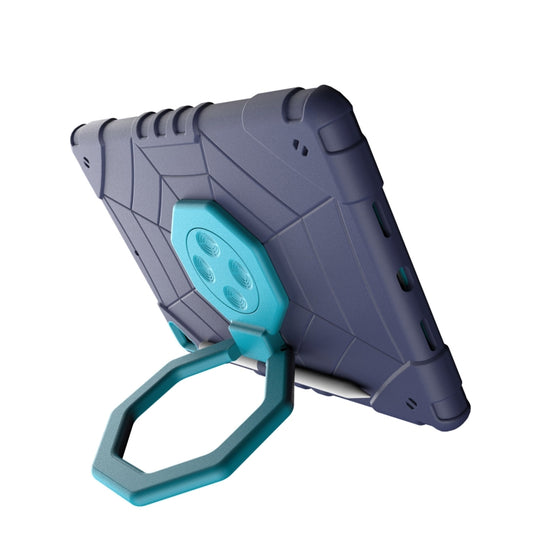 For iPad 10.2 2021 / 2020 / 2019 Spider Turntable Handle Stress Relief Tablet Case(Navy Blue Blue) - iPad 10.2 Cases by buy2fix | Online Shopping UK | buy2fix