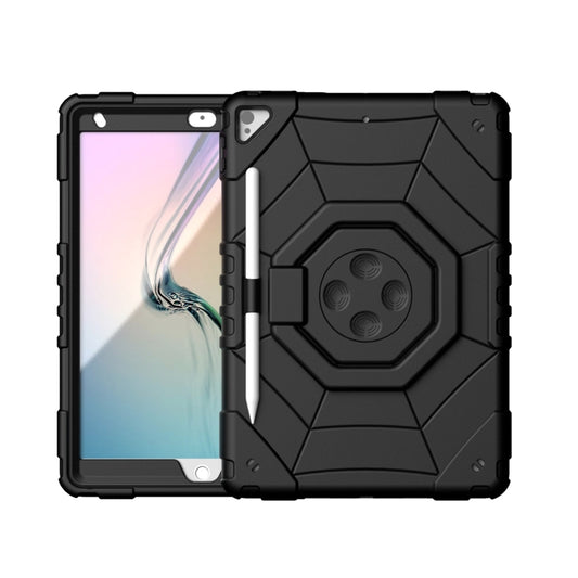 For iPad 10.2 2021 / 2020 / 2019 Spider Turntable Handle Stress Relief Tablet Case(Black) - iPad 10.2 Cases by buy2fix | Online Shopping UK | buy2fix