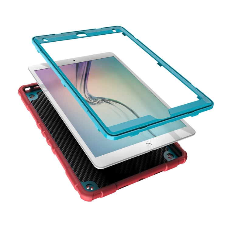 For iPad 10.2 2021 / 2020 / 2019 Spider Turntable Handle Stress Relief Tablet Case(Red Blue) - iPad 10.2 Cases by buy2fix | Online Shopping UK | buy2fix
