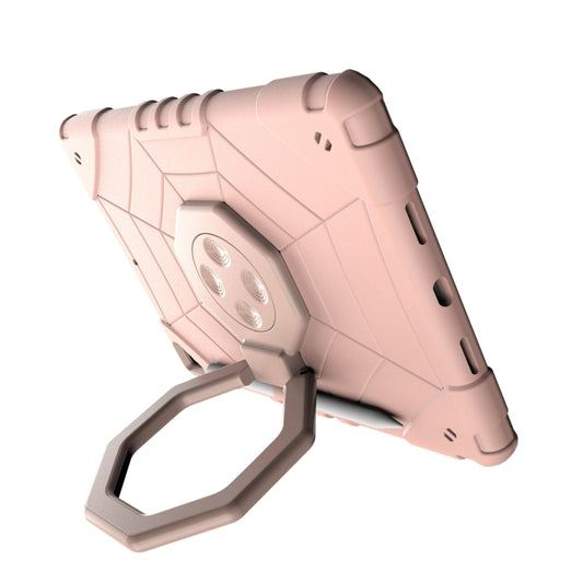 For iPad 10.2 2021 / 2020 / 2019 Spider Turntable Handle Stress Relief Tablet Case(Rose Gold) - iPad 10.2 Cases by buy2fix | Online Shopping UK | buy2fix