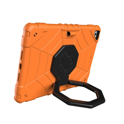 For iPad 9.7 2018 / Air / Air 2 Spider Turntable Handle Stress Relief Tablet Case(Orange Black) - iPad Pro 9.7 inch Cases by buy2fix | Online Shopping UK | buy2fix