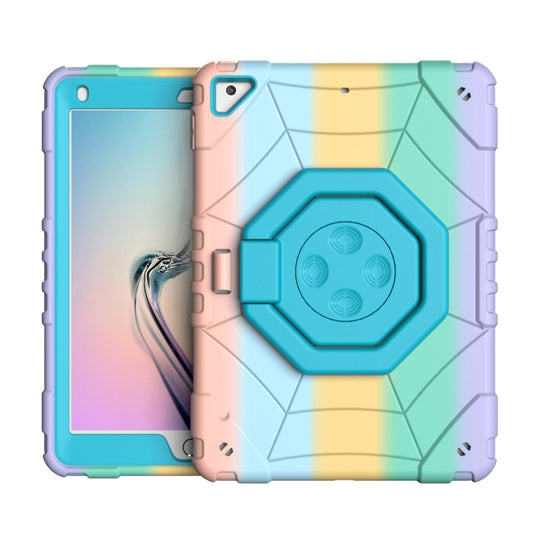 For iPad 9.7 2018 / Air / Air 2 Spider Turntable Handle Stress Relief Tablet Case(Gradient Color Blue) - iPad Pro 9.7 inch Cases by buy2fix | Online Shopping UK | buy2fix