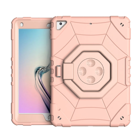 For iPad 9.7 2018 / Air / Air 2 Spider Turntable Handle Stress Relief Tablet Case(Rose Gold) - iPad Pro 9.7 inch Cases by buy2fix | Online Shopping UK | buy2fix