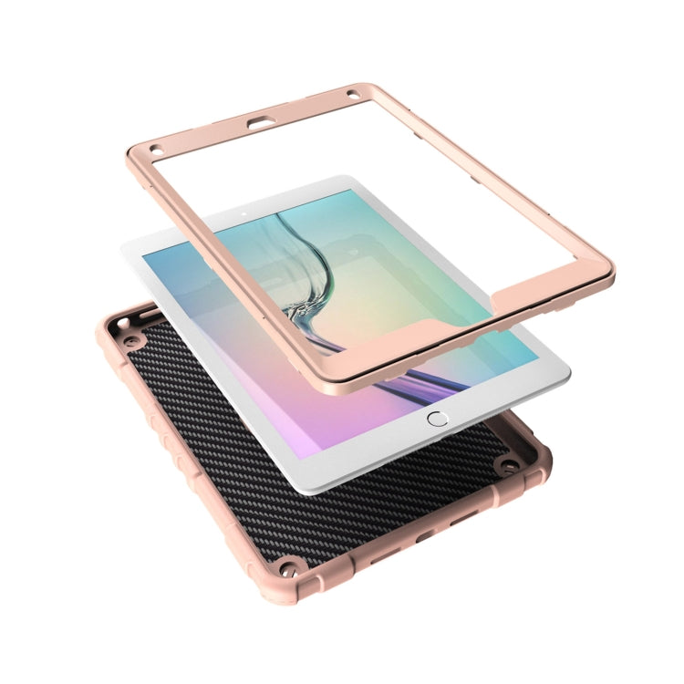 For iPad 9.7 2018 / Air / Air 2 Spider Turntable Handle Stress Relief Tablet Case(Rose Gold) - iPad Pro 9.7 inch Cases by buy2fix | Online Shopping UK | buy2fix