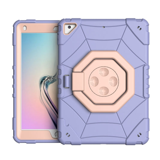 For iPad 9.7 2018 / Air / Air 2 Spider Turntable Handle Stress Relief Tablet Case(Purple Gold) - iPad Pro 9.7 inch Cases by buy2fix | Online Shopping UK | buy2fix