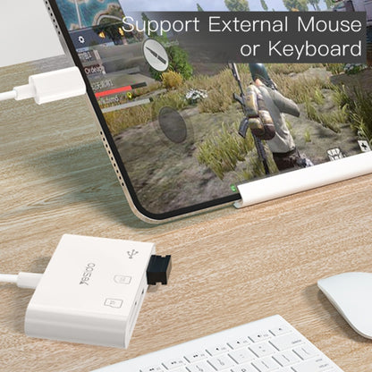 Yesido GS16 USB-C / Type-C to USB 3.0 / TF / SD Card OTG Adapter(White) - OTG Adapter by Yesido | Online Shopping UK | buy2fix