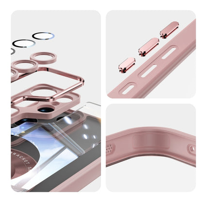 For Samsung Galaxy S25 Ultra 5G 360 Holder MagSafe Acrylic Hybrid TPU Phone Case(Pink) - Galaxy S25 Ultra 5G Cases by buy2fix | Online Shopping UK | buy2fix