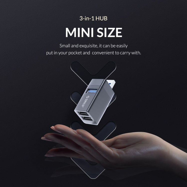 ORICO MINI-U32 3 in 1 USB Interface ABS Plastic Mini HUB Adapter(White) - USB 3.0 HUB by ORICO | Online Shopping UK | buy2fix