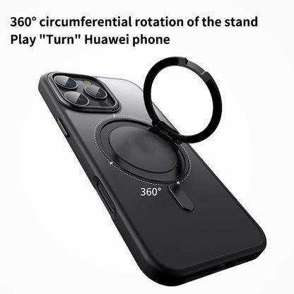 For iPhone 16 Pro 360 Rotating MagSafe Magnetic Frosted Phone Case(Transparent) - iPhone 16 Pro Cases by buy2fix | Online Shopping UK | buy2fix