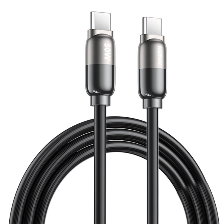 REMAX RC-C037 Capsule 1.2m 30W Type-C to Type-C PVC Fast Charging Cable(Black) - USB-C & Type-C Cable by REMAX | Online Shopping UK | buy2fix