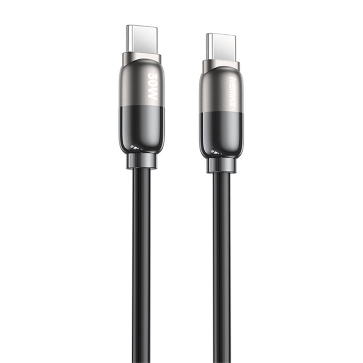 REMAX RC-C037 Capsule 1.2m 30W Type-C to Type-C PVC Fast Charging Cable(Black) - USB-C & Type-C Cable by REMAX | Online Shopping UK | buy2fix