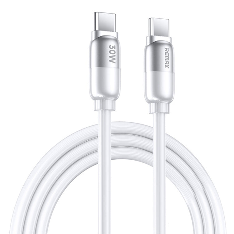 REMAX RC-C037 Capsule 1.2m 30W Type-C to Type-C PVC Fast Charging Cable(White) - USB-C & Type-C Cable by REMAX | Online Shopping UK | buy2fix