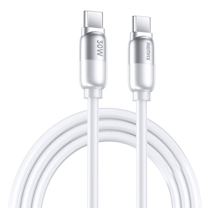 REMAX RC-C037 Capsule 1.2m 30W Type-C to Type-C PVC Fast Charging Cable(White) - USB-C & Type-C Cable by REMAX | Online Shopping UK | buy2fix