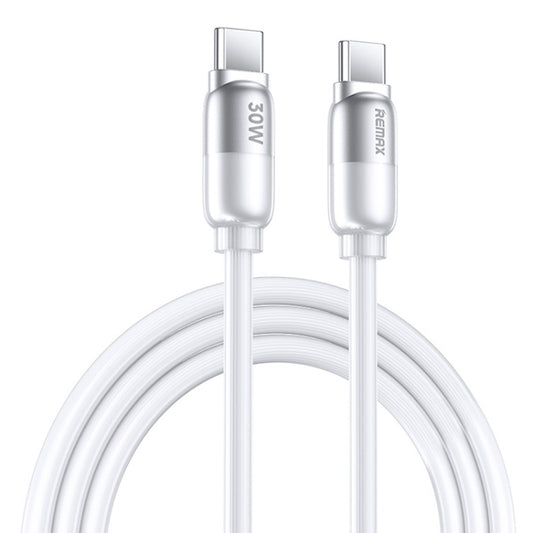 REMAX RC-C037 Capsule 1.2m 30W Type-C to Type-C PVC Fast Charging Cable(White) - USB-C & Type-C Cable by REMAX | Online Shopping UK | buy2fix