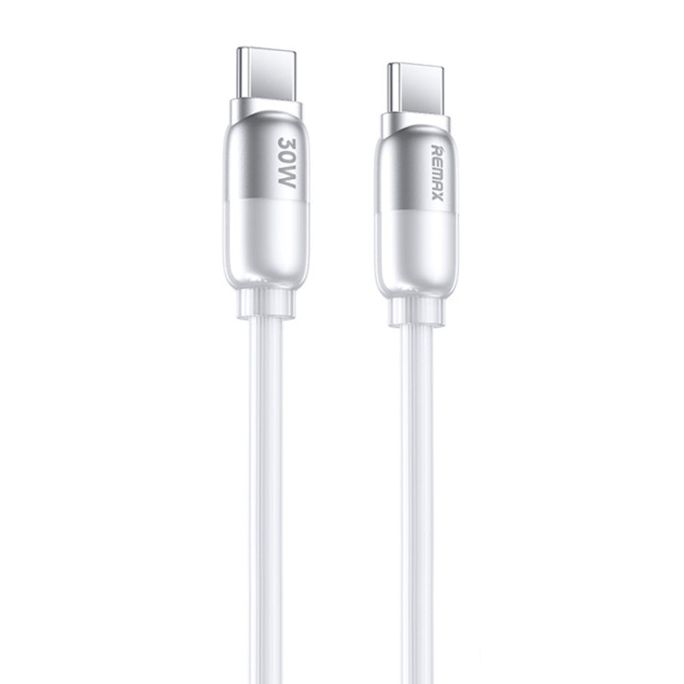 REMAX RC-C037 Capsule 1.2m 30W Type-C to Type-C PVC Fast Charging Cable(White) - USB-C & Type-C Cable by REMAX | Online Shopping UK | buy2fix