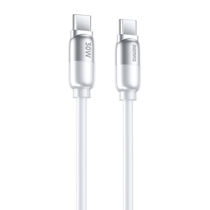 REMAX RC-C037 Capsule 1.2m 30W Type-C to Type-C PVC Fast Charging Cable(White) - USB-C & Type-C Cable by REMAX | Online Shopping UK | buy2fix