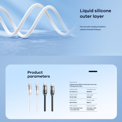 REMAX RC-C037 Capsule 1.2m 30W Type-C to Type-C PVC Fast Charging Cable(Black) - USB-C & Type-C Cable by REMAX | Online Shopping UK | buy2fix