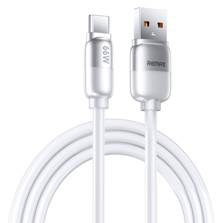 REMAX RC-C038 Capsule 1.2m 66W USB to Type-C PVC Fast Charging Cable(White) - USB-C & Type-C Cable by REMAX | Online Shopping UK | buy2fix