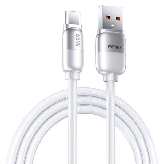 REMAX RC-C038 Capsule 1.2m 66W USB to Type-C PVC Fast Charging Cable(White) - USB-C & Type-C Cable by REMAX | Online Shopping UK | buy2fix