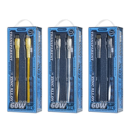 REMAX RC-C166 Prime 1.2m 60W Type-C to Type-C Braided Fast Charging Cable(Gold) - USB-C & Type-C Cable by REMAX | Online Shopping UK | buy2fix