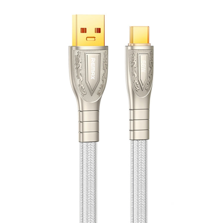 REMAX RC-C167 Prime 1.2m 66W USB to Type-C Braided Fast Charging Cable(Silver) - USB-C & Type-C Cable by REMAX | Online Shopping UK | buy2fix