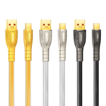 REMAX RC-C167 Prime 1.2m 66W USB to Type-C Braided Fast Charging Cable(Silver) - USB-C & Type-C Cable by REMAX | Online Shopping UK | buy2fix