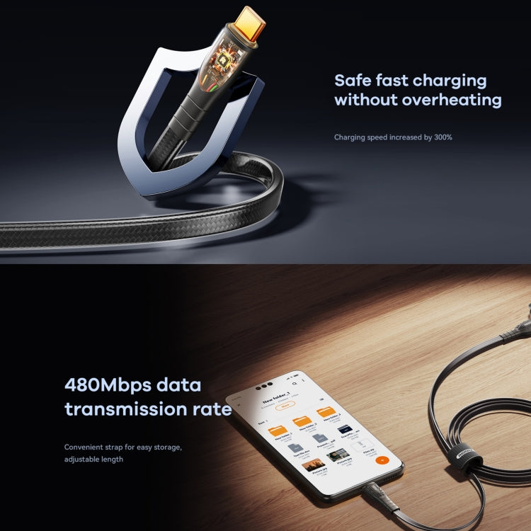 REMAX RC-C167 Prime 1.2m 66W USB to Type-C Braided Fast Charging Cable(Black) - USB-C & Type-C Cable by REMAX | Online Shopping UK | buy2fix