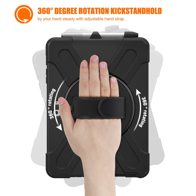 For Microsoft Surface Go 4 / 3 / 2 / 1 Shockproof Colorful Silicone + PC Protective Case with Holder & Shoulder Strap & Hand Strap & Pen Slot(Black) - Others by buy2fix | Online Shopping UK | buy2fix