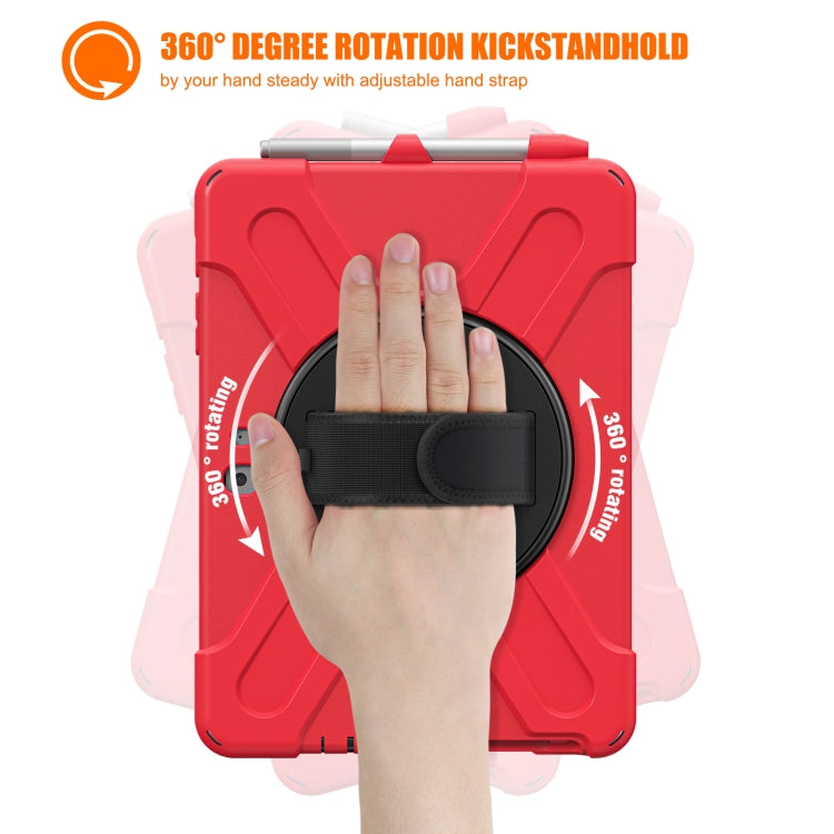 For Microsoft Surface Go 4 / 3 / 2 / 1 Shockproof Colorful Silicone + PC Protective Case with Holder & Shoulder Strap & Hand Strap & Pen Slot(Red) - Others by buy2fix | Online Shopping UK | buy2fix